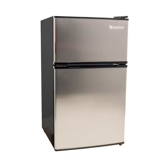 3.1-Cu Ft Mini Fridge with Freezer ( Stainless Steel ) Garage Ready ENERGY STAR