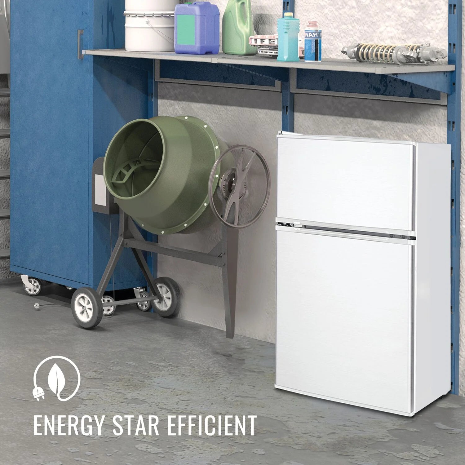 3.1 Cu. Ft. Compact Refrigerator/Freezer - White, Perfect for Small Spaces!