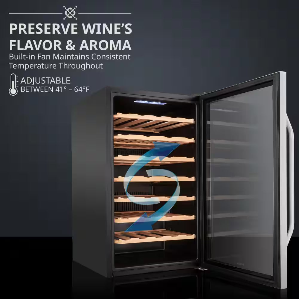 Wine Fridge, Large Freestanding Wine Cooler Refrigerator, 51 Bottles