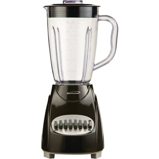 50-Ounce 12-Speed Electric Blender with Pulse Function - Stylish Black Plastic Jar