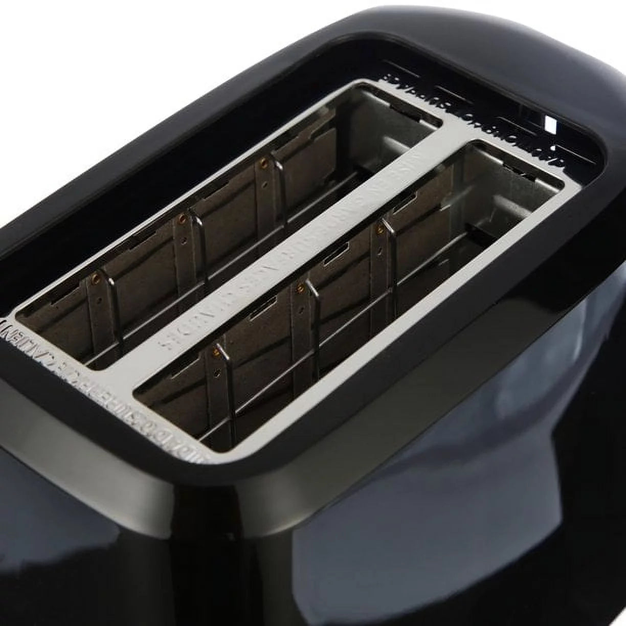 Black 2-Slice Toaster - 6 Shade Settings & Easy Clean Removable Crumb Tray