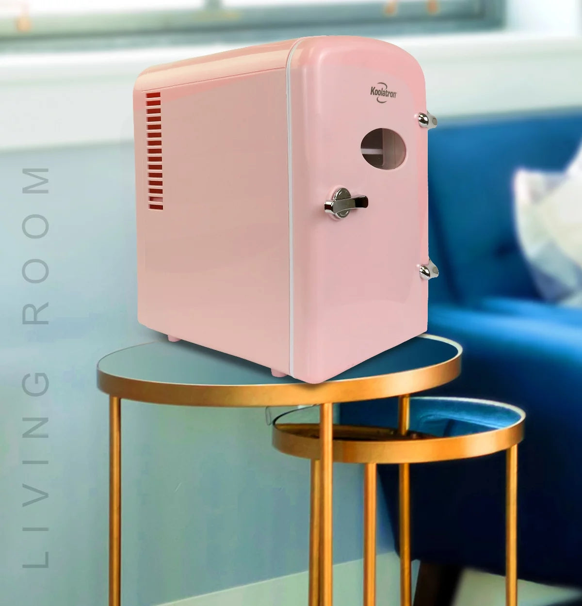4L Retro Mini Fridge - Stylish Pink 12V DC & 110V Cooler for 6 Cans