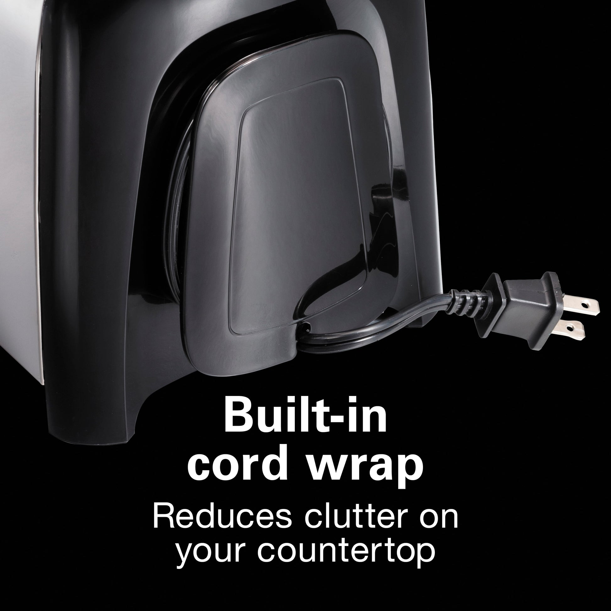 2 Slice Toaster, Built-In Cord Wrap, 7 Toast Shades, Auto Shutoff, Cancel Button, Silver and Black