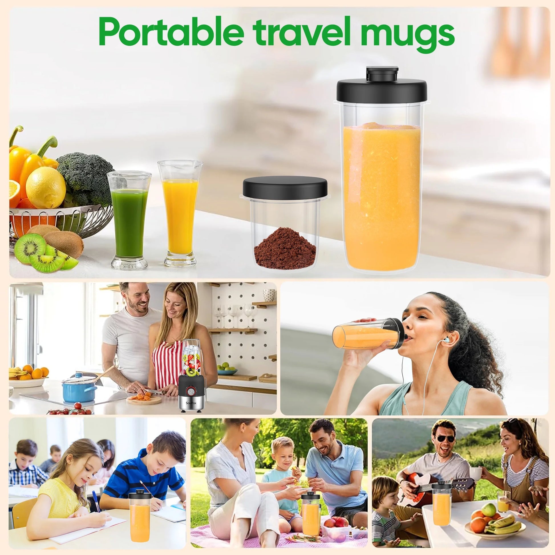 Portable Electric Mini Blender - Matte Black, Fast & Multifunctional Juice Mixer for On-the-Go Freshness