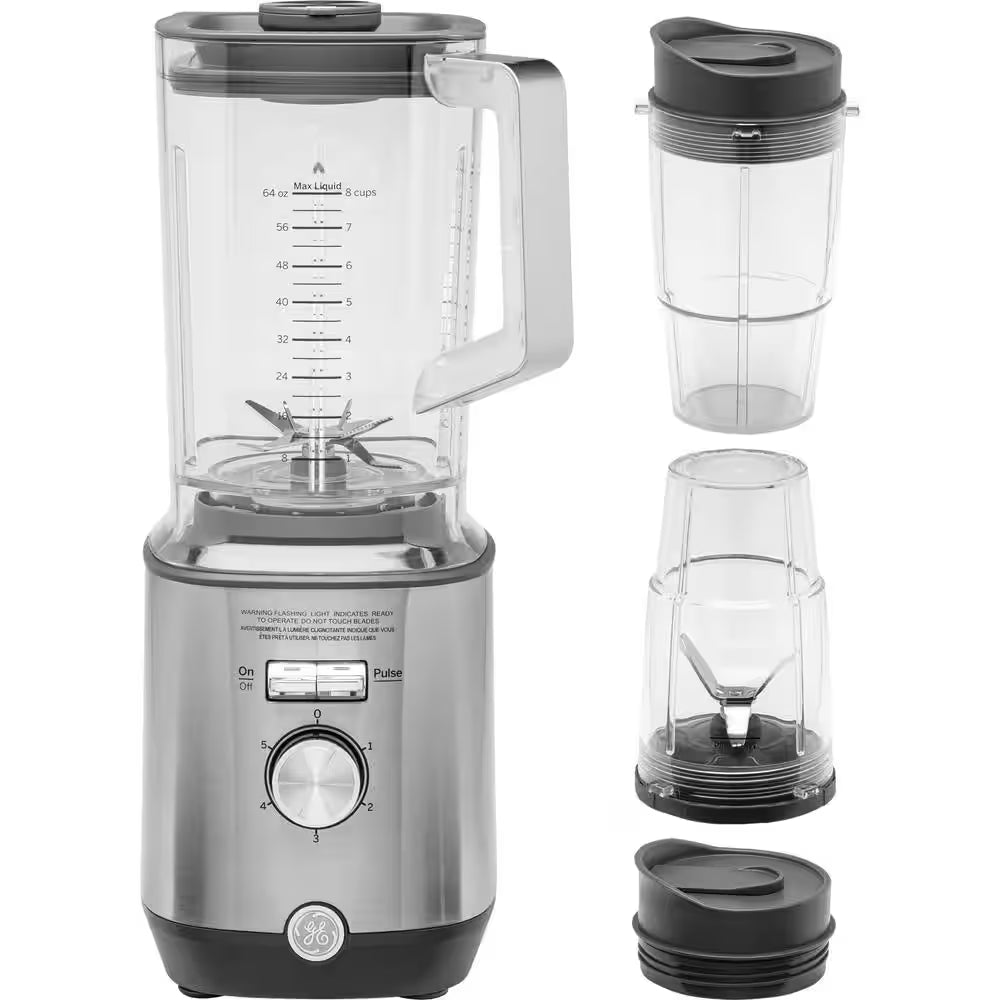 64-Oz. 5-Speed Stainless Steel Blender with Personal Blender Cups