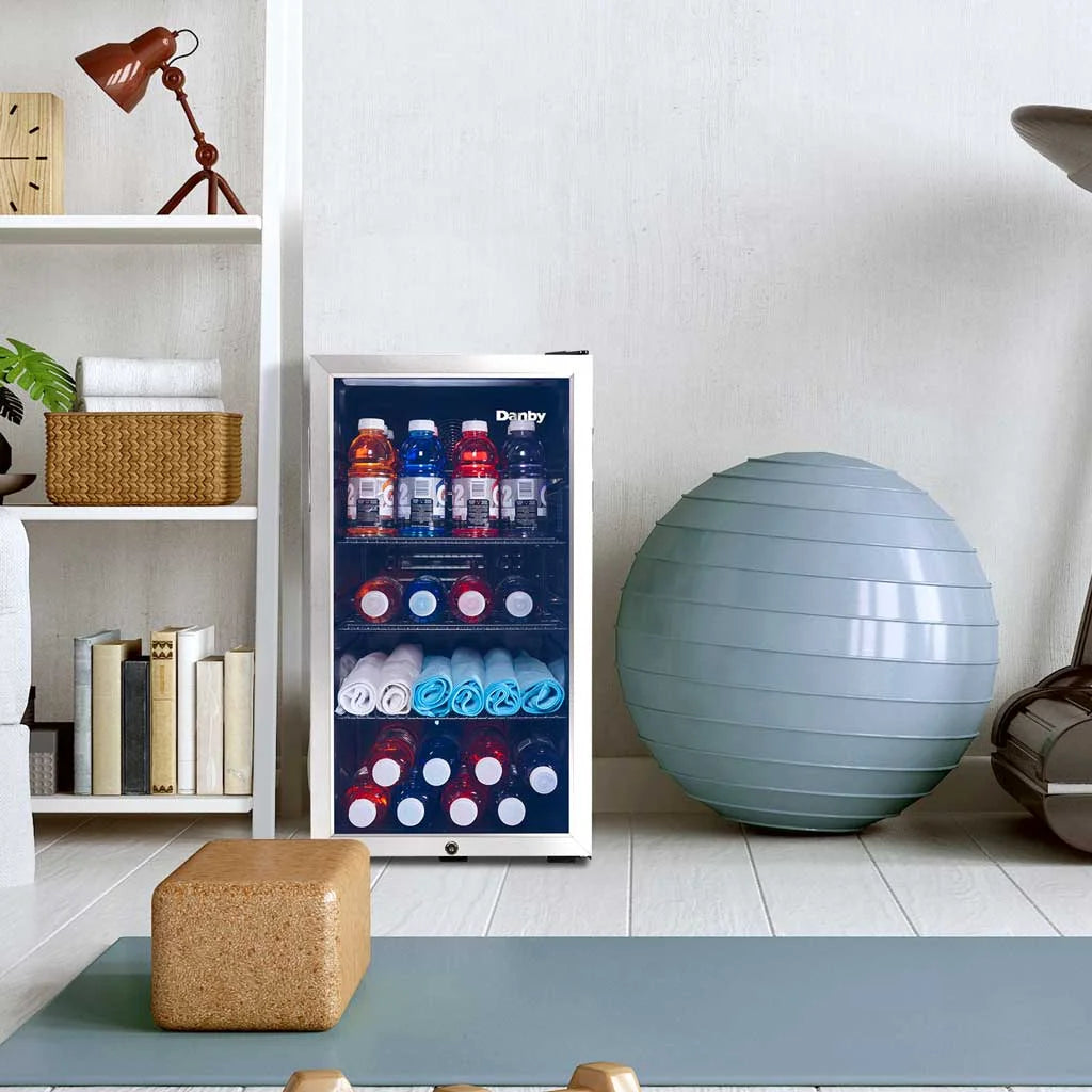 3.1 Cu. Ft. Stainless Steel Free-Standing Beverage Center - Perfect for Any Space!