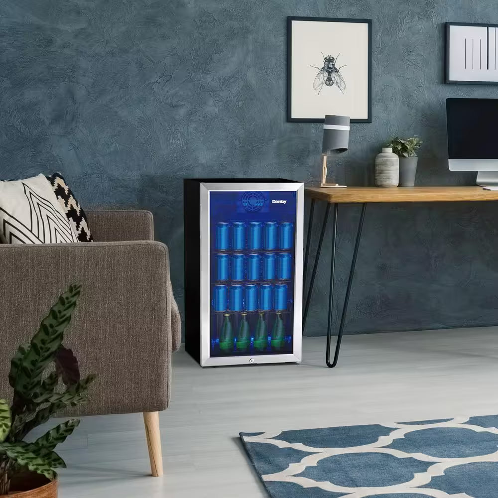 3.1 Cu. Ft. 17.5 In. 117-Can Free-Standing Beverage Cooler