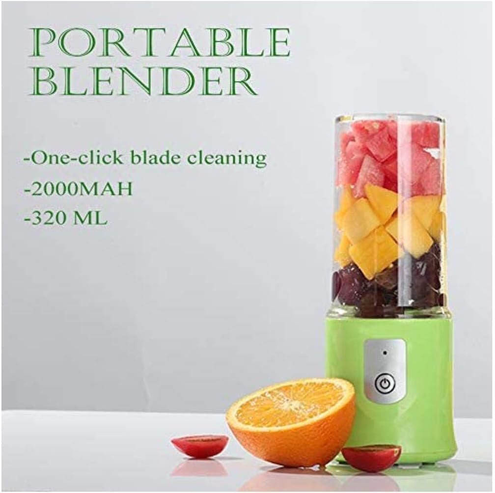 Upgrade Your Smoothie Game: Portable USB Rechargeable Blender with 6 Blades - Perfect for On-the-Go Juices and Smoothies! Ideal Christmas Gift!