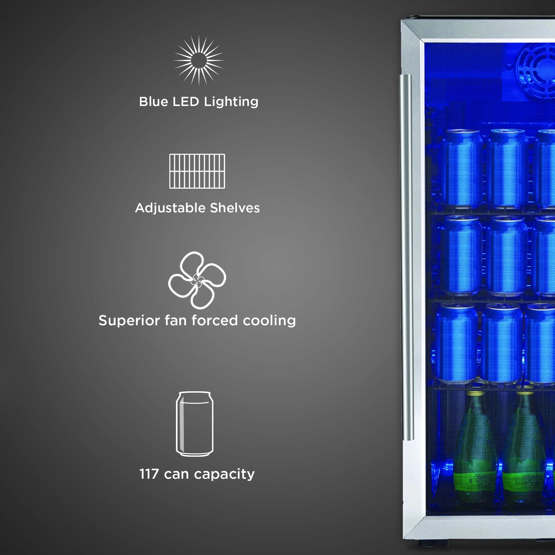 3.1 Cu. Ft. Stainless Steel Free-Standing Beverage Center - Perfect for Home or Office!