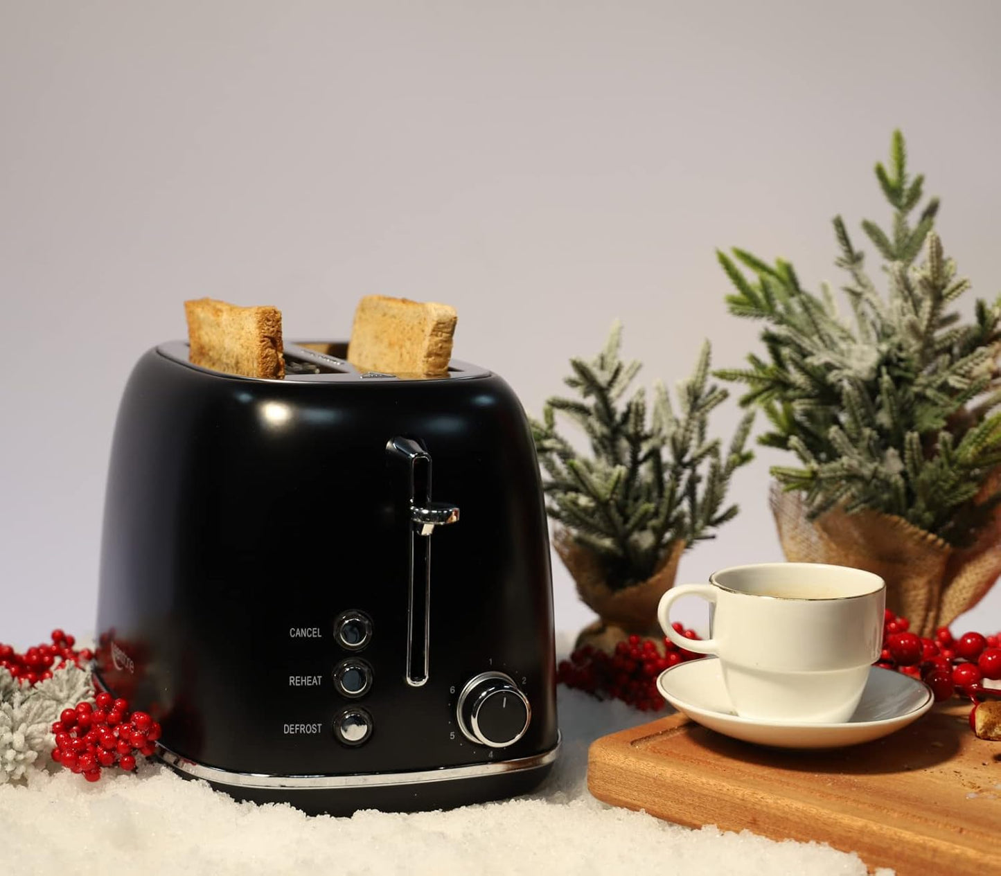 2 Slice Toaster,  Extra Wide Slot Toaster, Retro Bagel Toaster with 6 Bread Shade Settings, Defrost/Bagel/Cancel Function, Removable Crumb Tray, Stainless Steel Toaster, Black