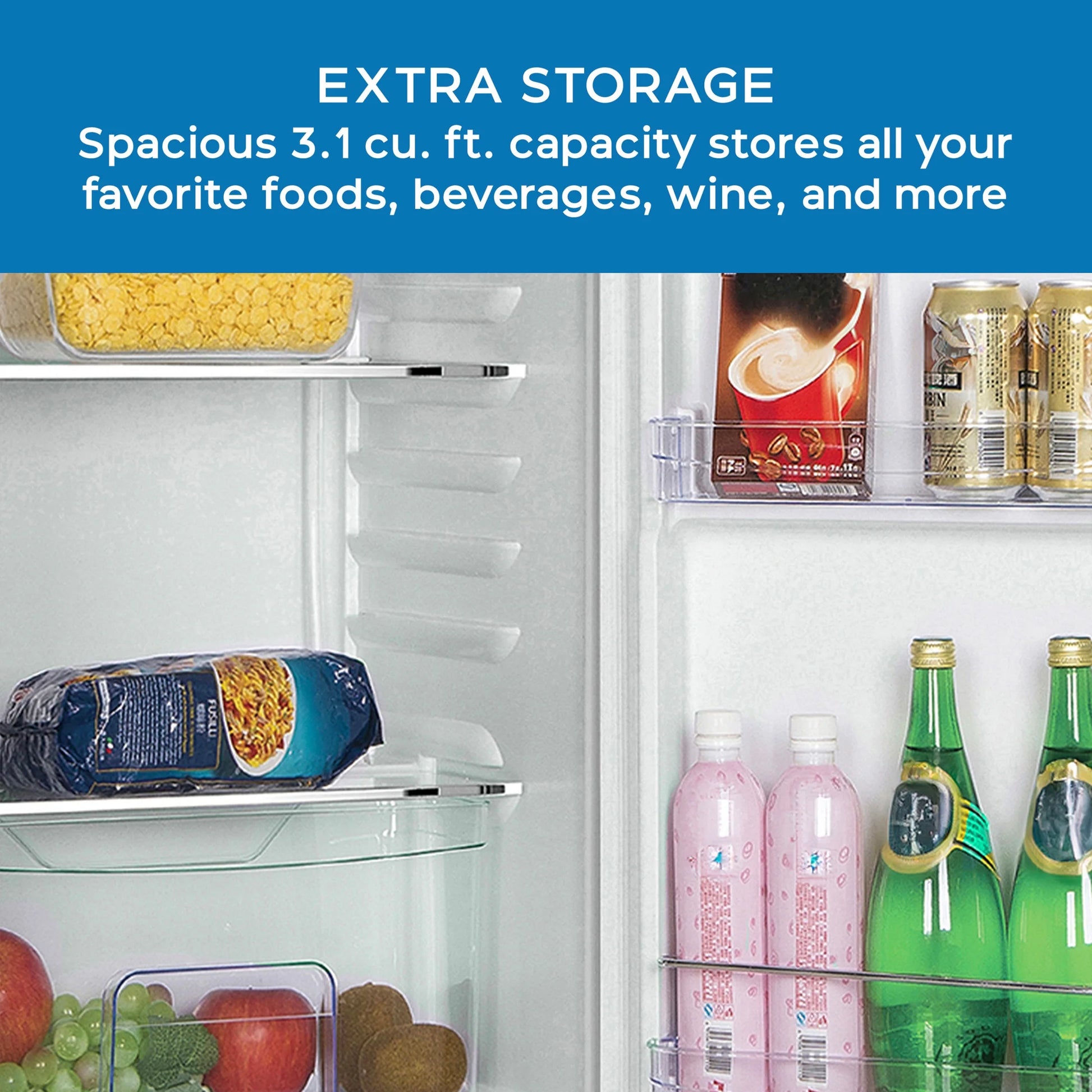 Retro Series 3.0 Cu. Ft. Compact Mini-Fridge in Stylish Robin's Egg Blue