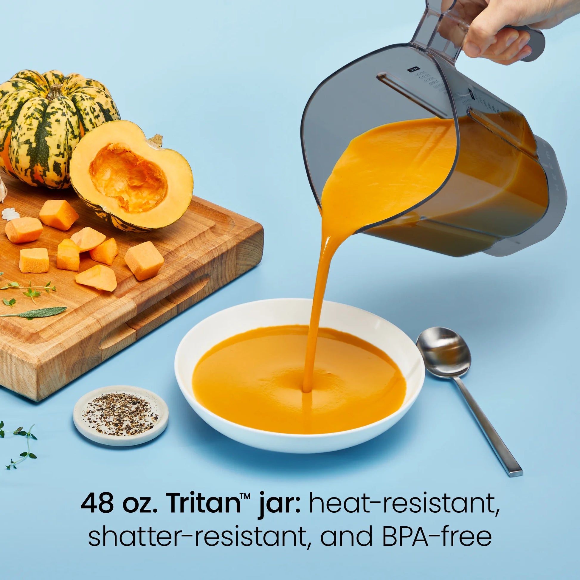 Obliterator 1380W Professional Blender with Auto Blend & 20oz Travel Jar - Sleek Black Design