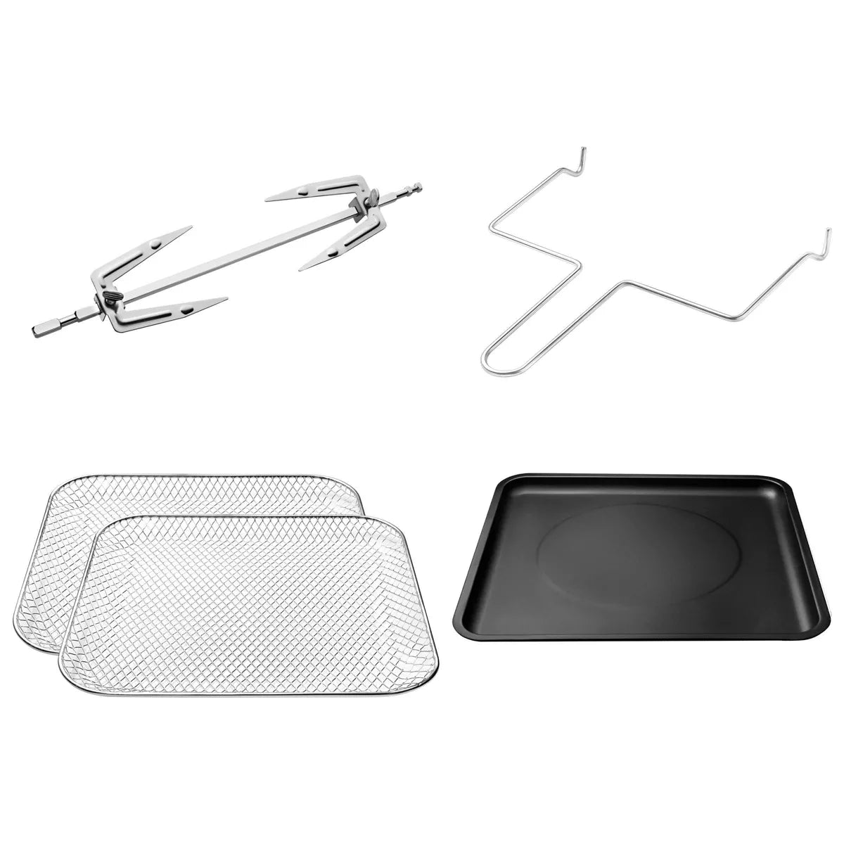 Gourmia 14Qt All-In-One Digital Air Fryer, Oven, Rotisserie & Dehydrator: Stainless Steel, 1550W, Dishwasher-Safe Parts