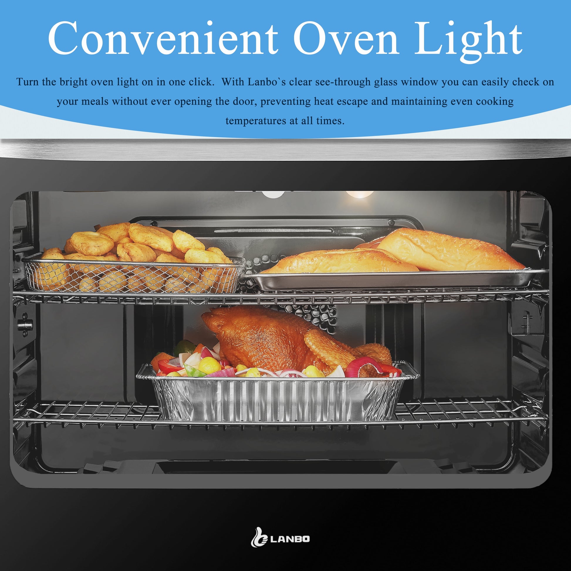 30 Inch 5.9 Cu.Ft. Freestanding Electric Convection Range with Air Fry and Rotisserie, 5 Elements