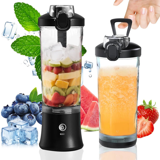 Portable Blender - Rechargeable 20Oz Shaker Bottle for Smoothies and Shakes, Perfect for On-the-Go!