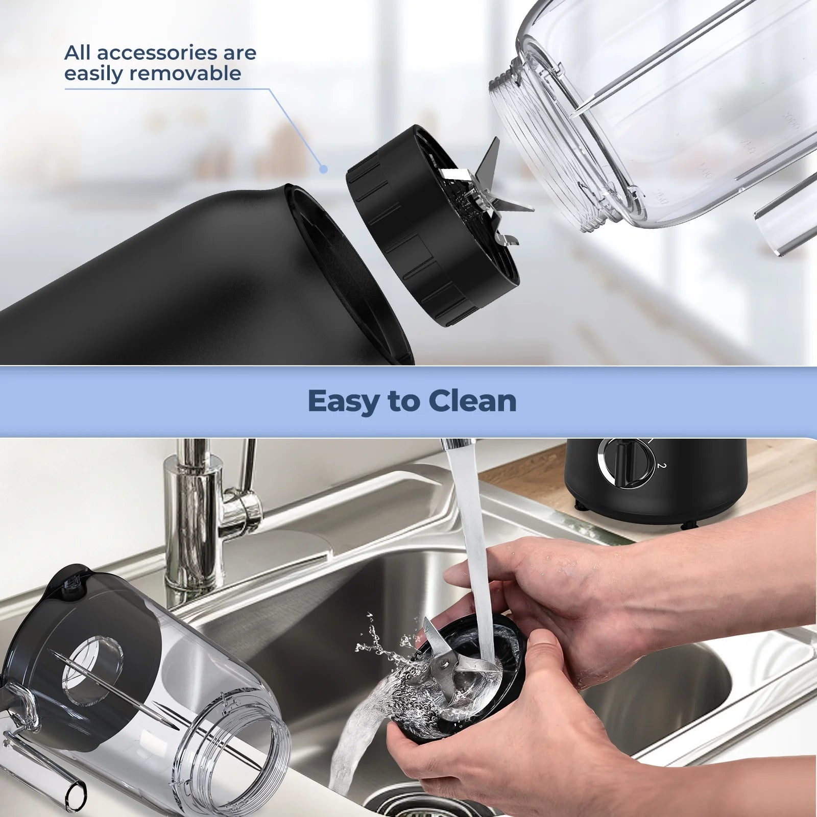 3-In-1 High-Power Blender: Shake, Chop & Grind with 500W, 50Oz Jar, 2 Speeds + Pulse Function