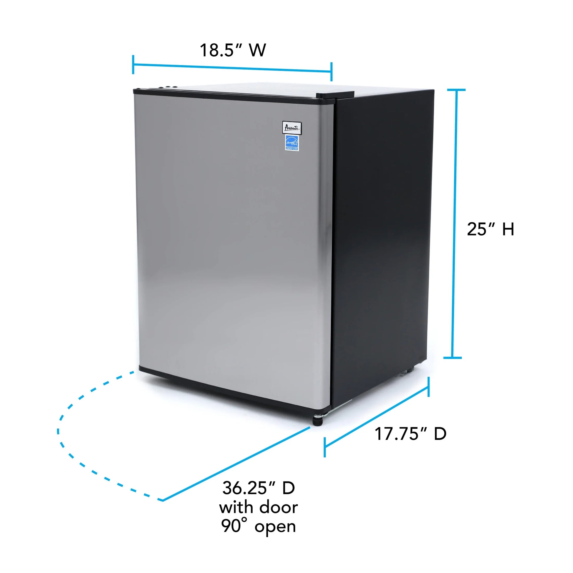 2.4 Cu. Ft. Stainless Steel Compact Refrigerator - Perfect for Small Spaces!
