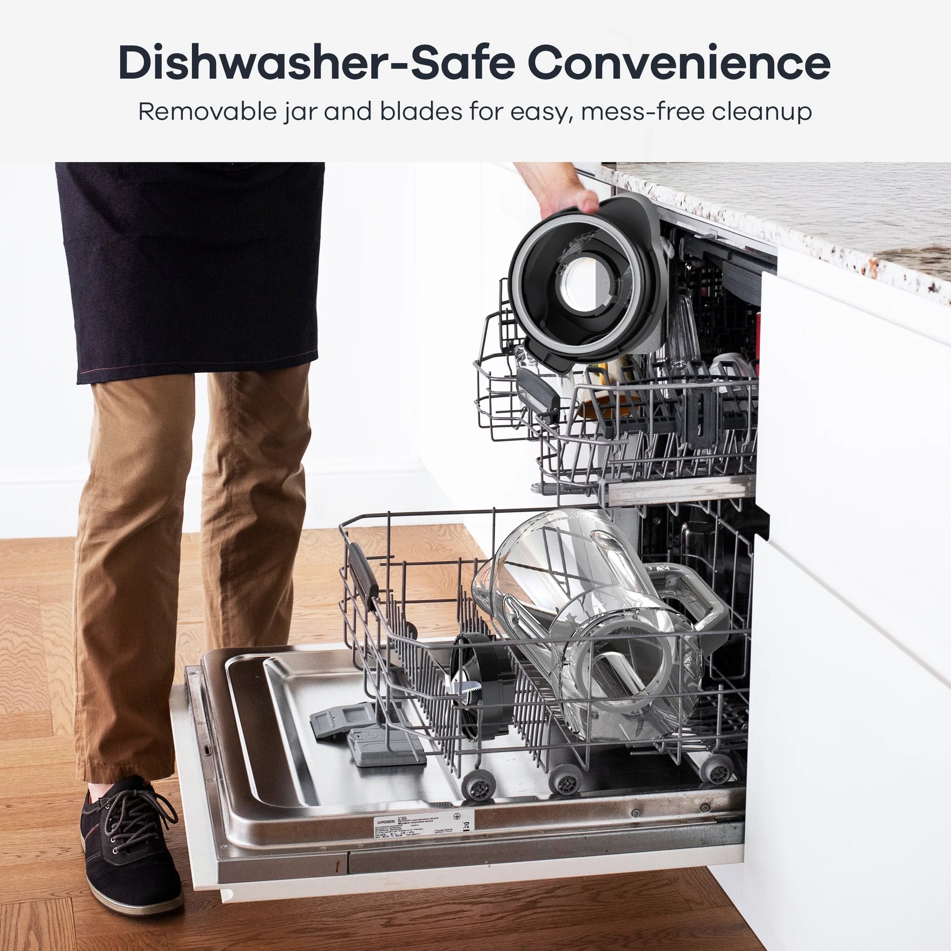 Powerful 1500W Smoothie Blender with 64oz BPA-Free Jar, 8 Smart Programs & Recipe Book - Perfect for Shakes, Ice & Frozen Fruit!