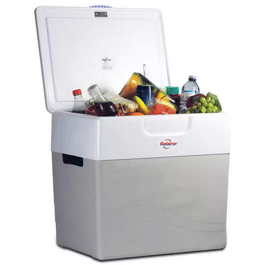 12V Electric Cooler/Warmer, 49L (52 Qt.) XL Thermoelectric Car Fridge, Two-Way Design, Gray