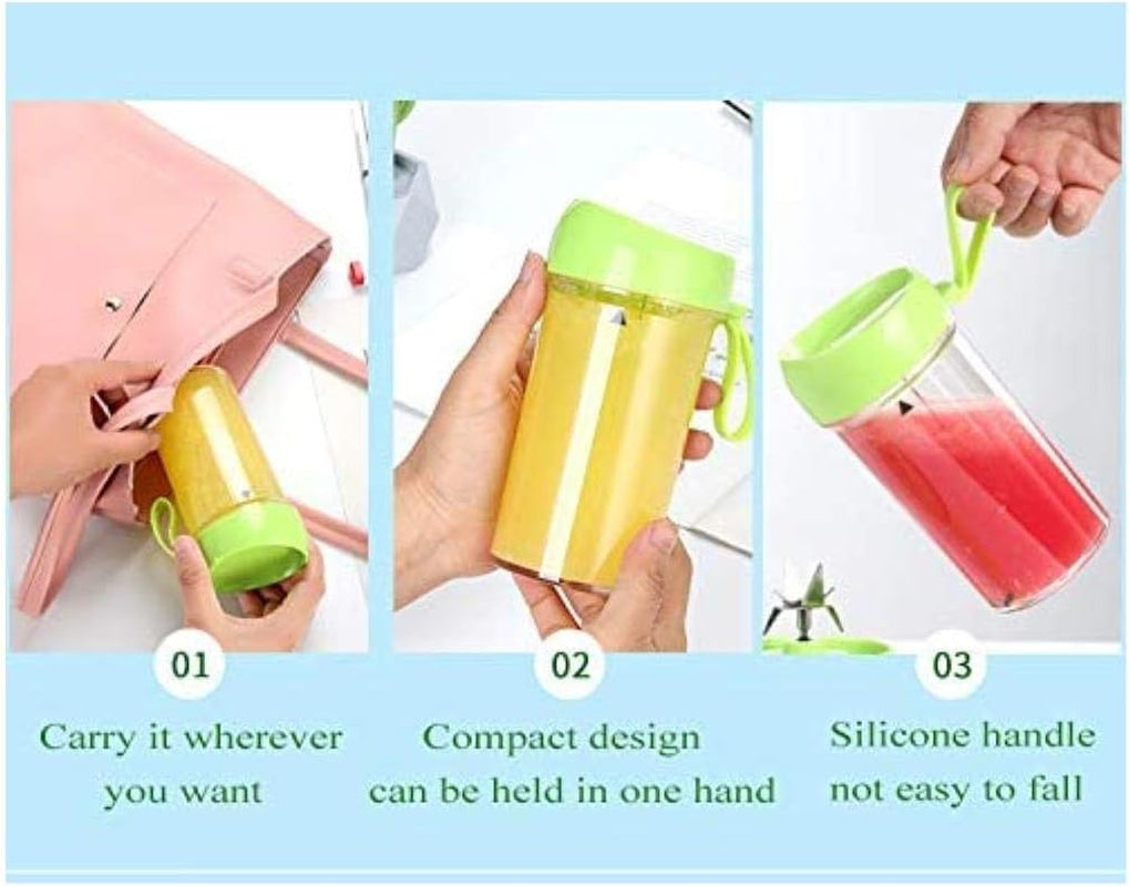 Upgrade Your Smoothie Game: Portable USB Rechargeable Blender with 6 Blades - Perfect for On-the-Go Juices and Smoothies! Ideal Christmas Gift!