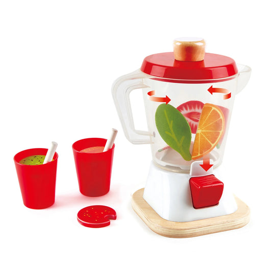 Wooden Smoothie Blender Playset - Fun Pretend Play Kitchen Toy for Kids