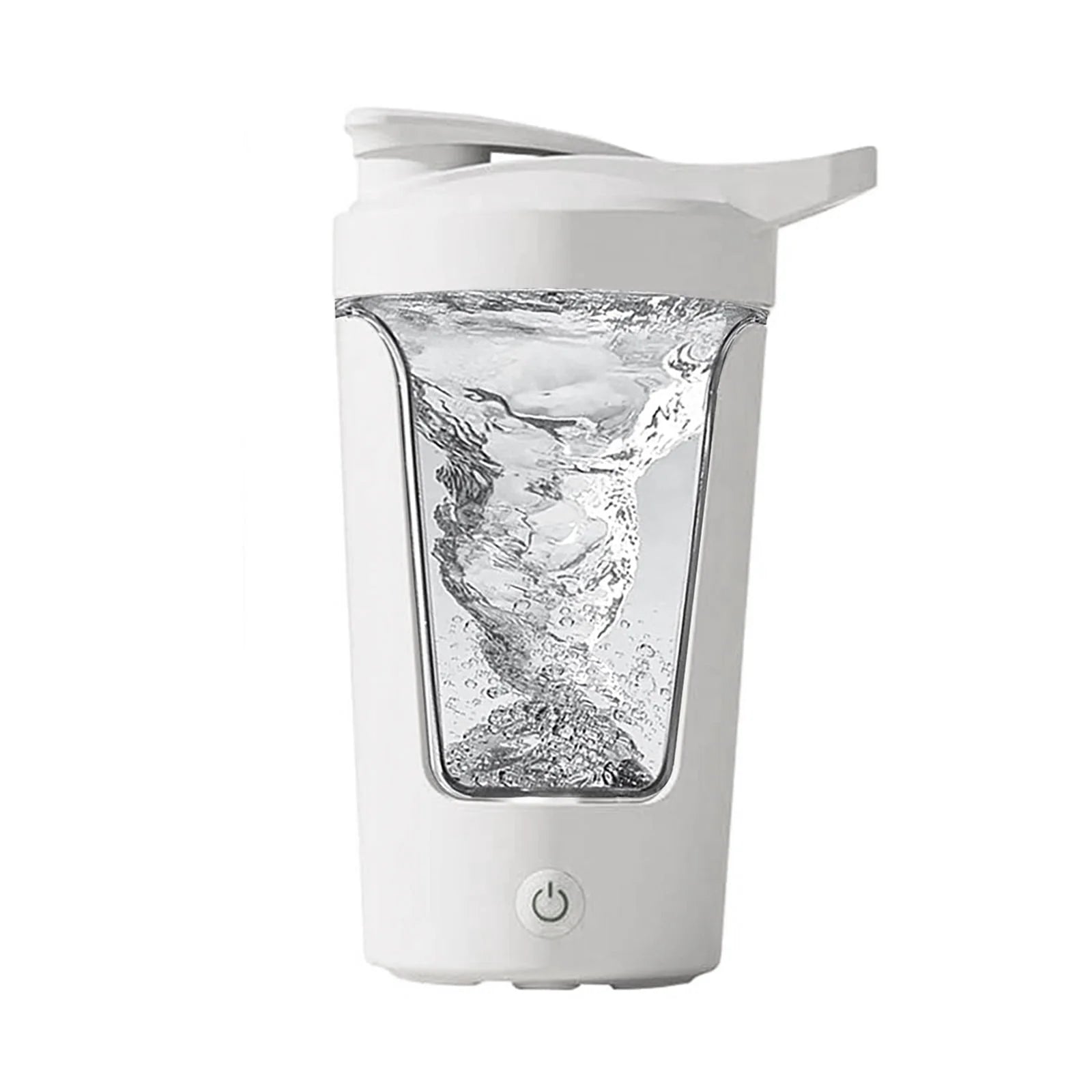 Electric Protein Shaker Bottle - Ultimate Blender Cup for Smooth Coffee & Milk Mixing, Sleek White Design