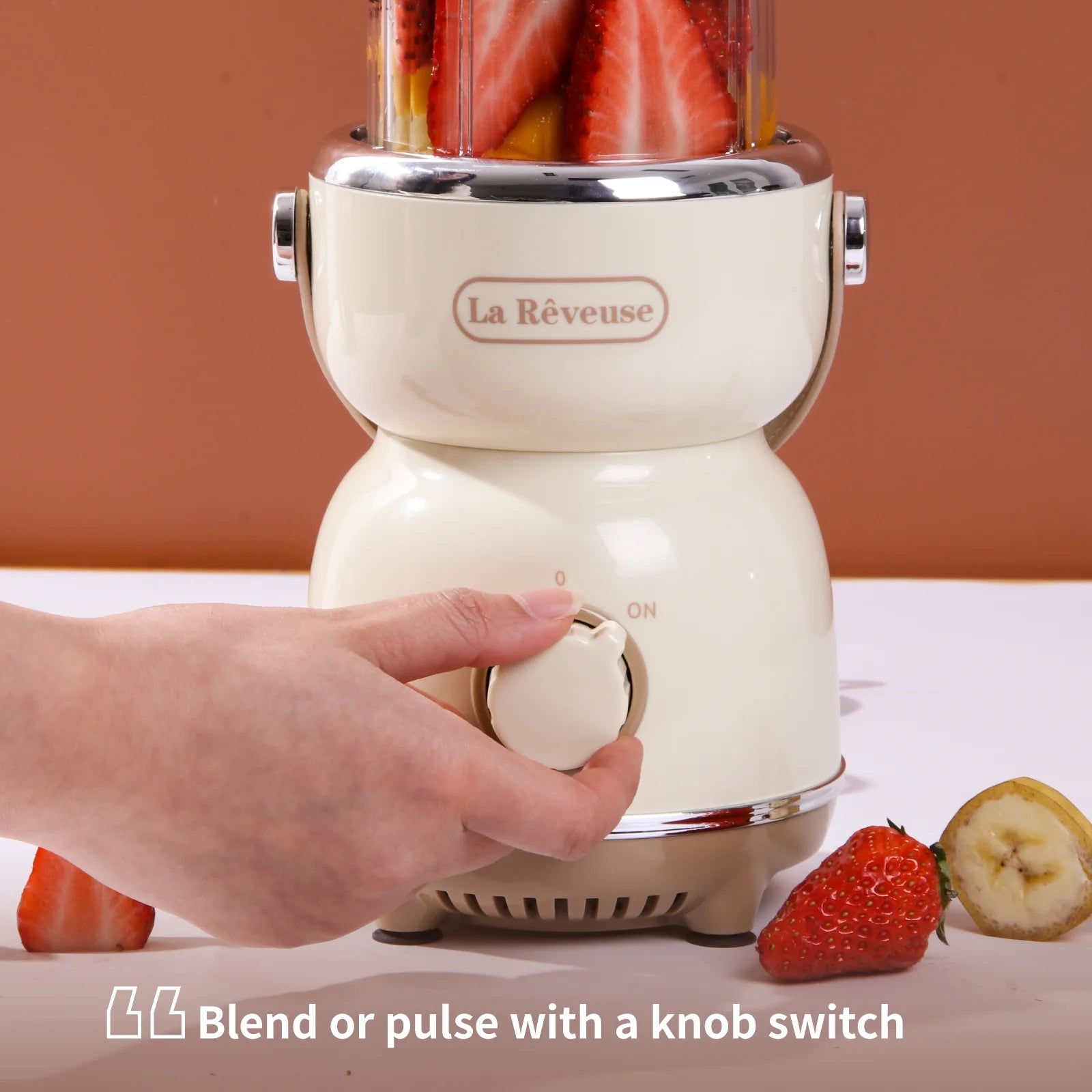 Retro Personal Blender - 300W for Smoothies, Shakes & Sauces with 17oz Cup & 10oz Mug