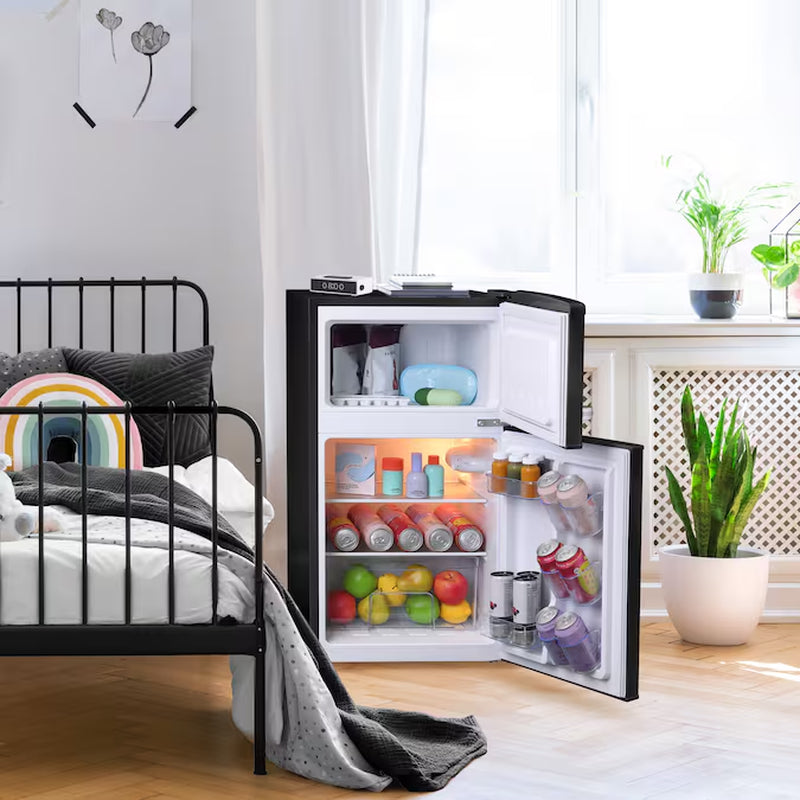 3-Cu Ft Mini Fridge with Freezer ( Black )