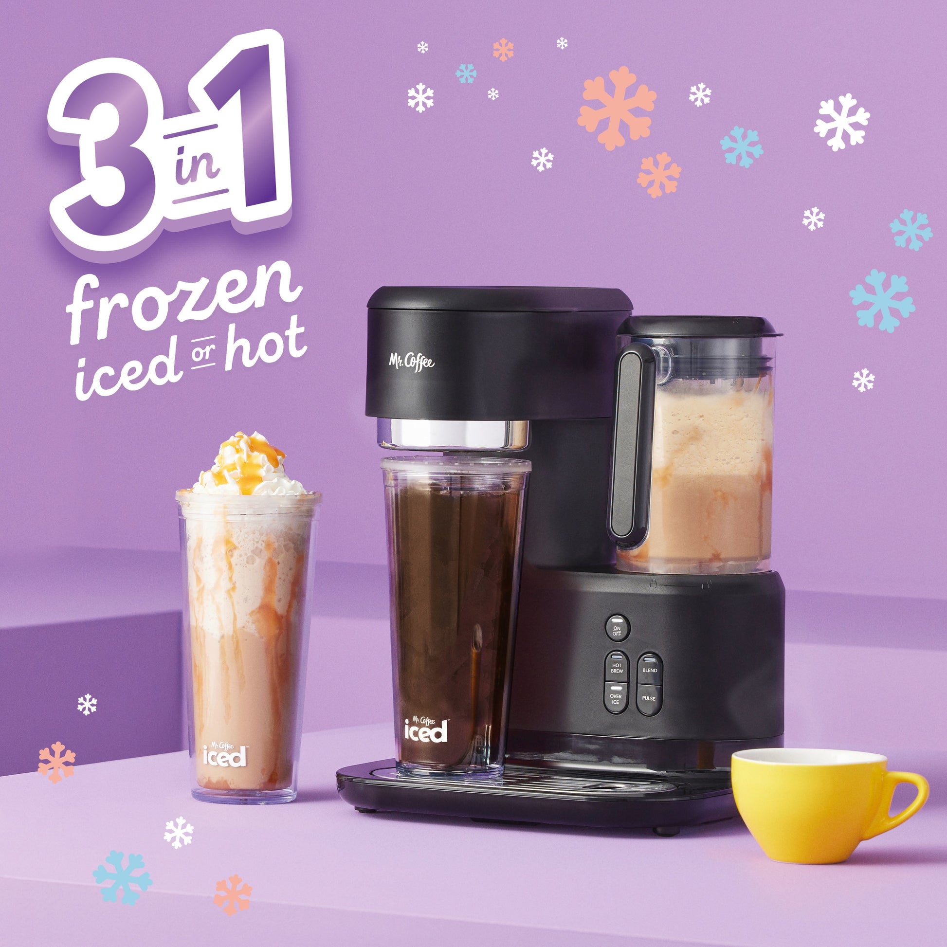 ® Single-Serve Frappe™ Maker - Brew Iced & Hot Coffee with Blender & 2 To-Go Tumblers!