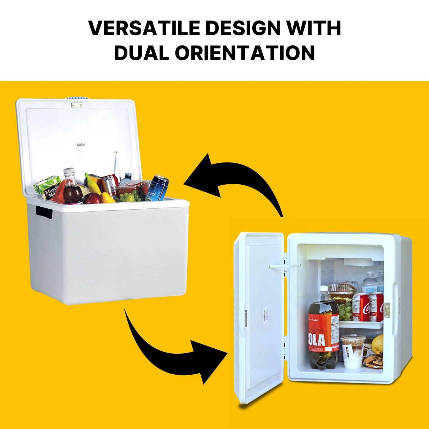 12V Electric Cooler/Warmer 34L (36 Qt), Two-Way Design, Gray