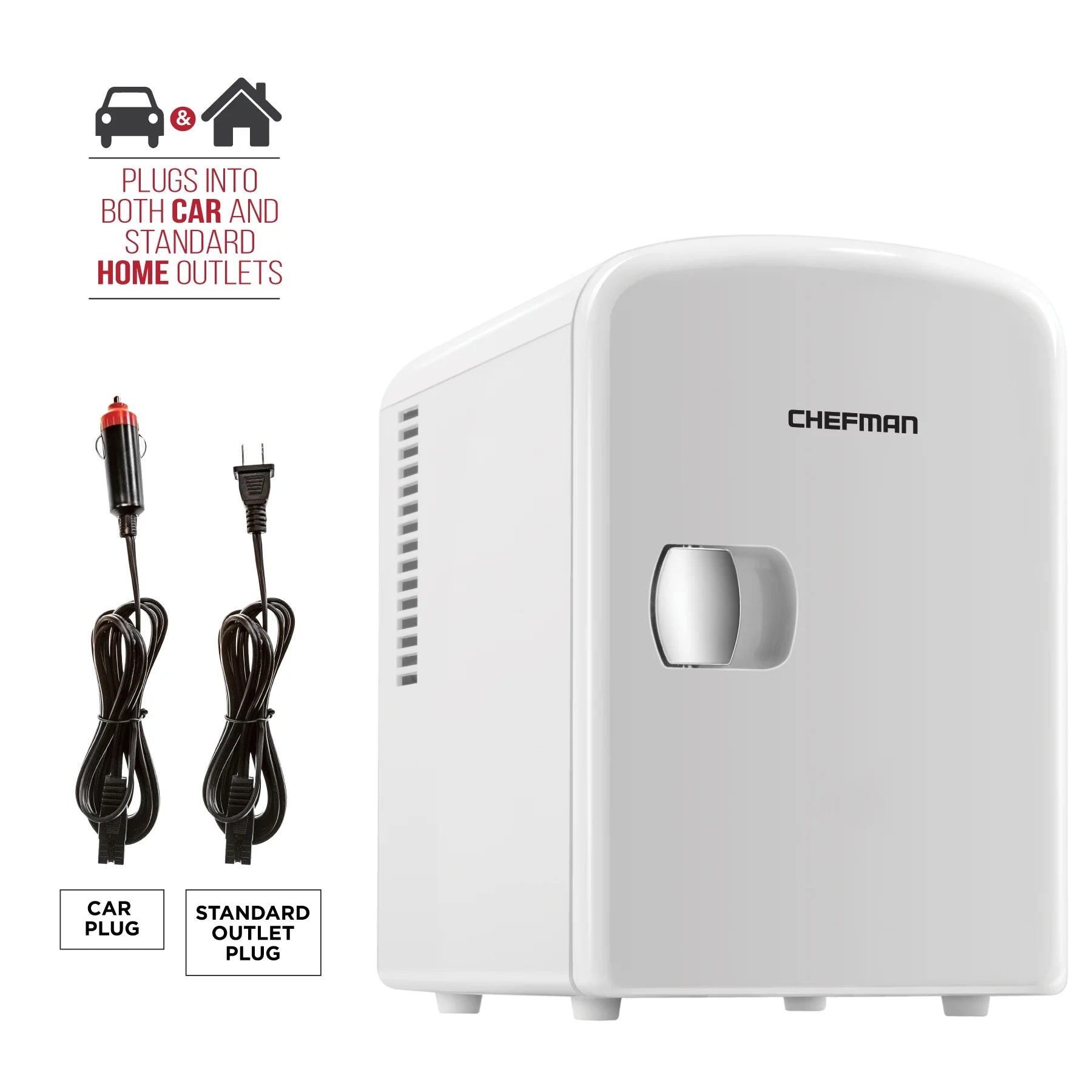 Portable 4L Mini Fridge W/ Heating and Cooling - White, New
