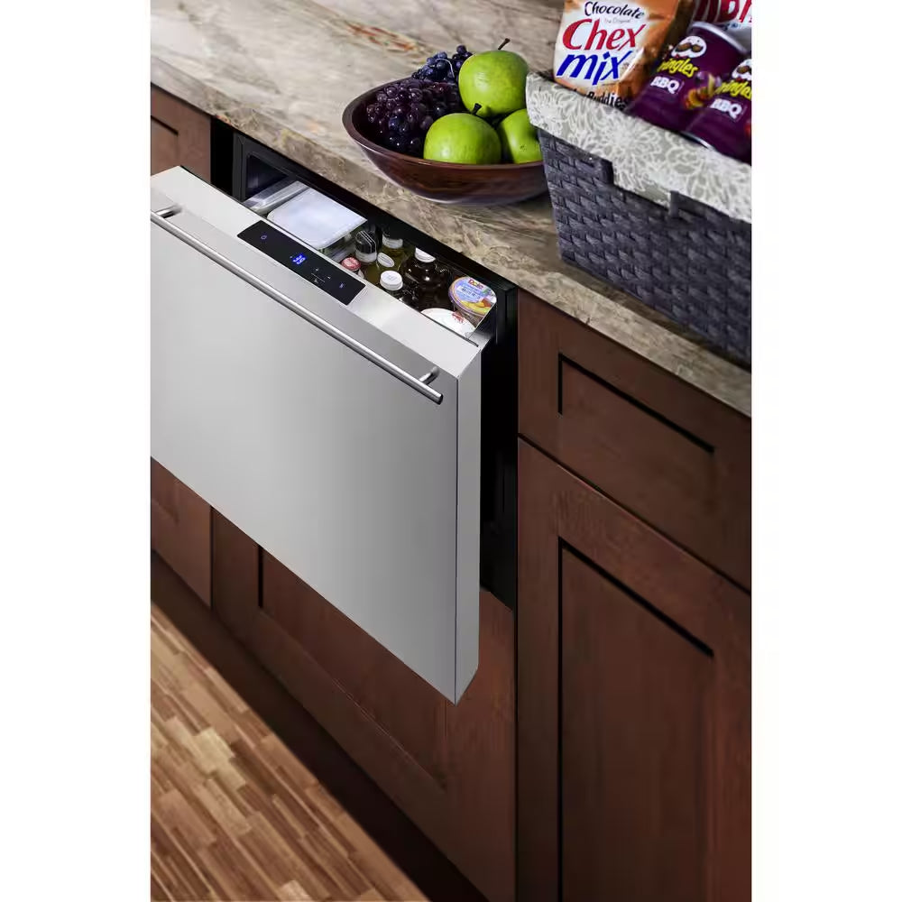 1.6 Cu. Ft. Mini Fridge in Stainless Steel without Freezer, Drawer Style