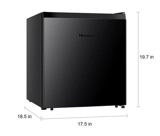 1.6 Cu Ft Energy Star Mini Fridge - Compact Black Design with 1 Year Warranty