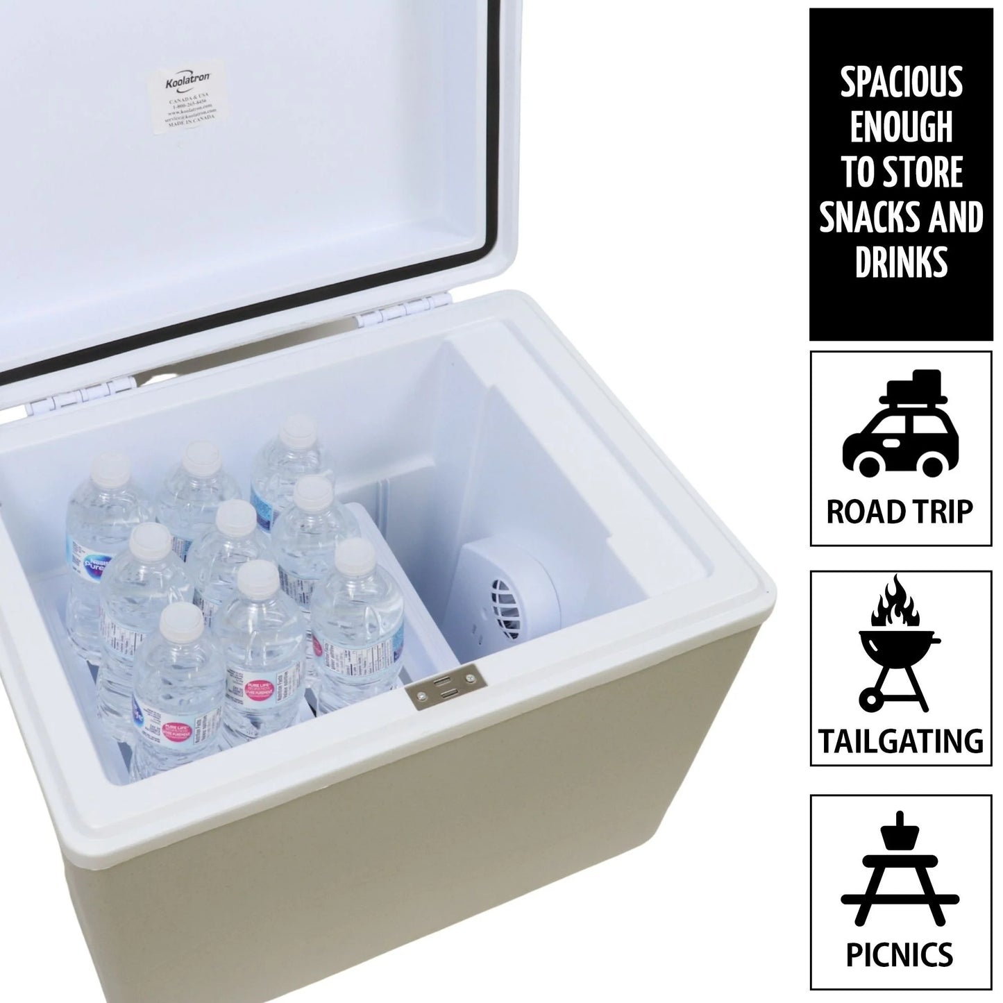 12V 42L Electric Cooler/Warmer - Versatile Two-Way Design in Sleek Gray