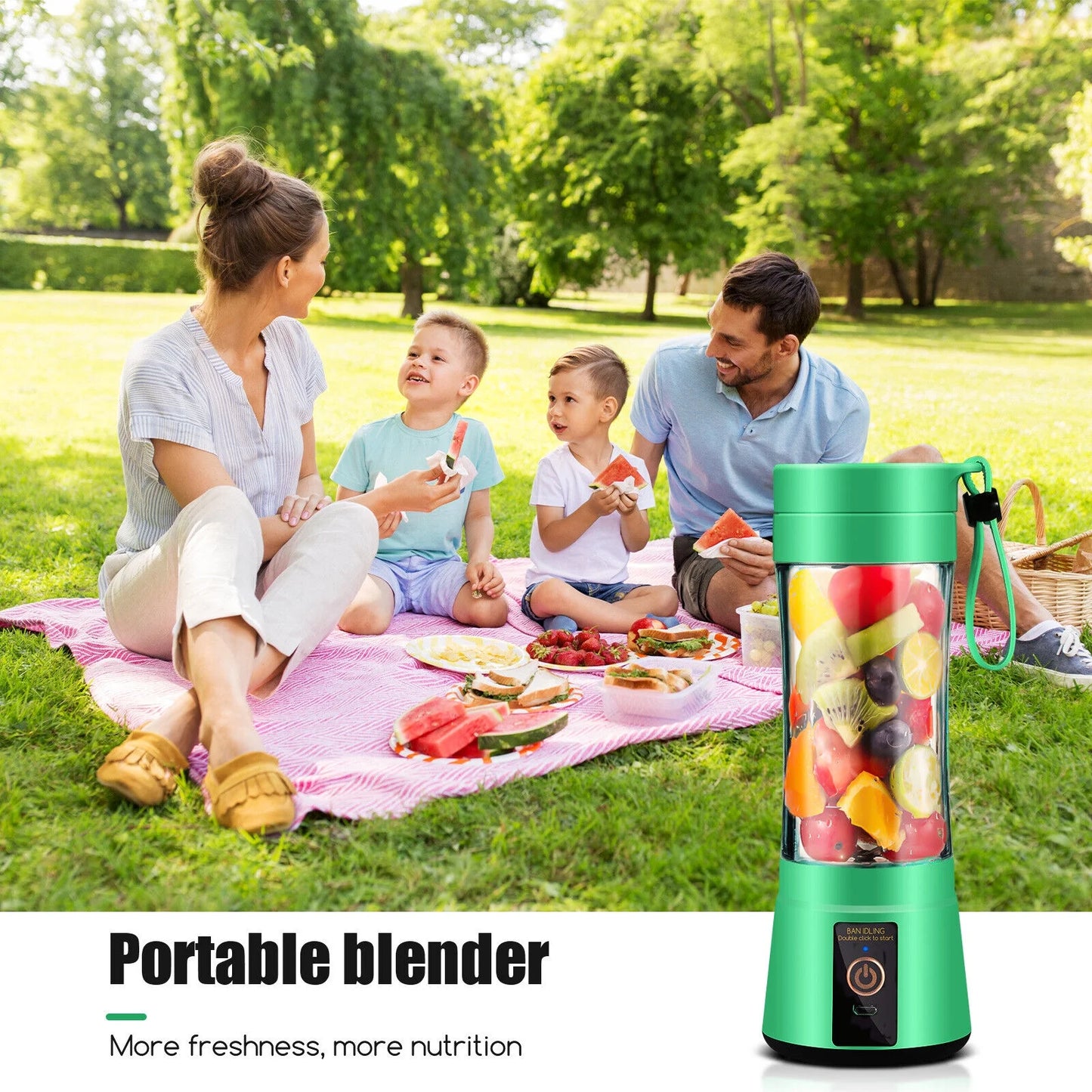 Portable USB Rechargeable Juicer Blender Cup for Smoothies and Shakes - Perfect for Travel!