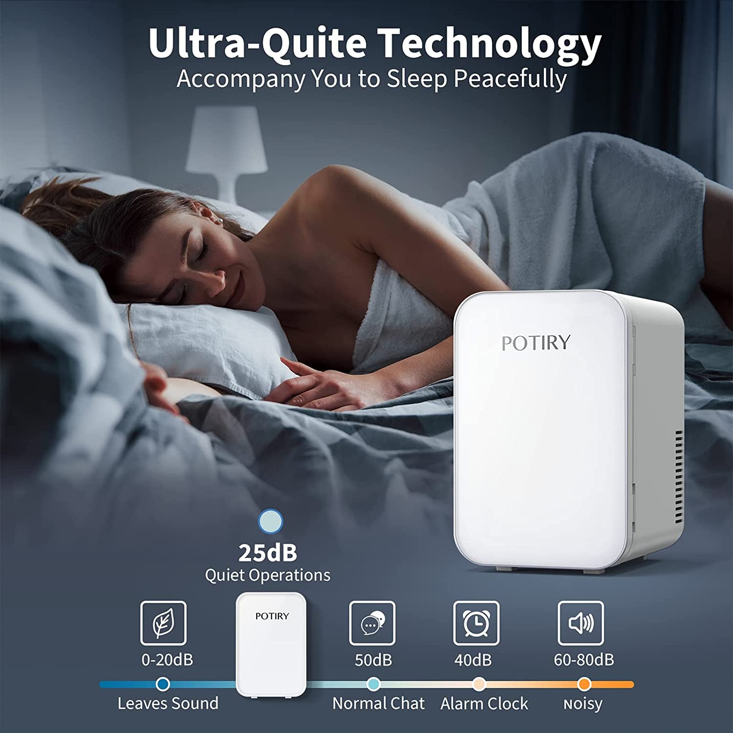 Mini Fridge, 6 Liter AC/DC Portable Thermoelectric Cooler and Warmer Mini Fridge for Bedroom Car Home Travel Mini Refrigerator for Skin Care Foods Medications