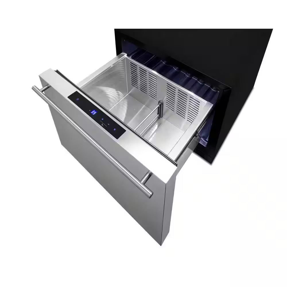 1.6 Cu. Ft. Mini Fridge in Stainless Steel without Freezer, Drawer Style