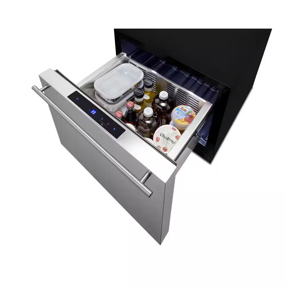 1.6 Cu. Ft. Mini Fridge in Stainless Steel without Freezer, Drawer Style
