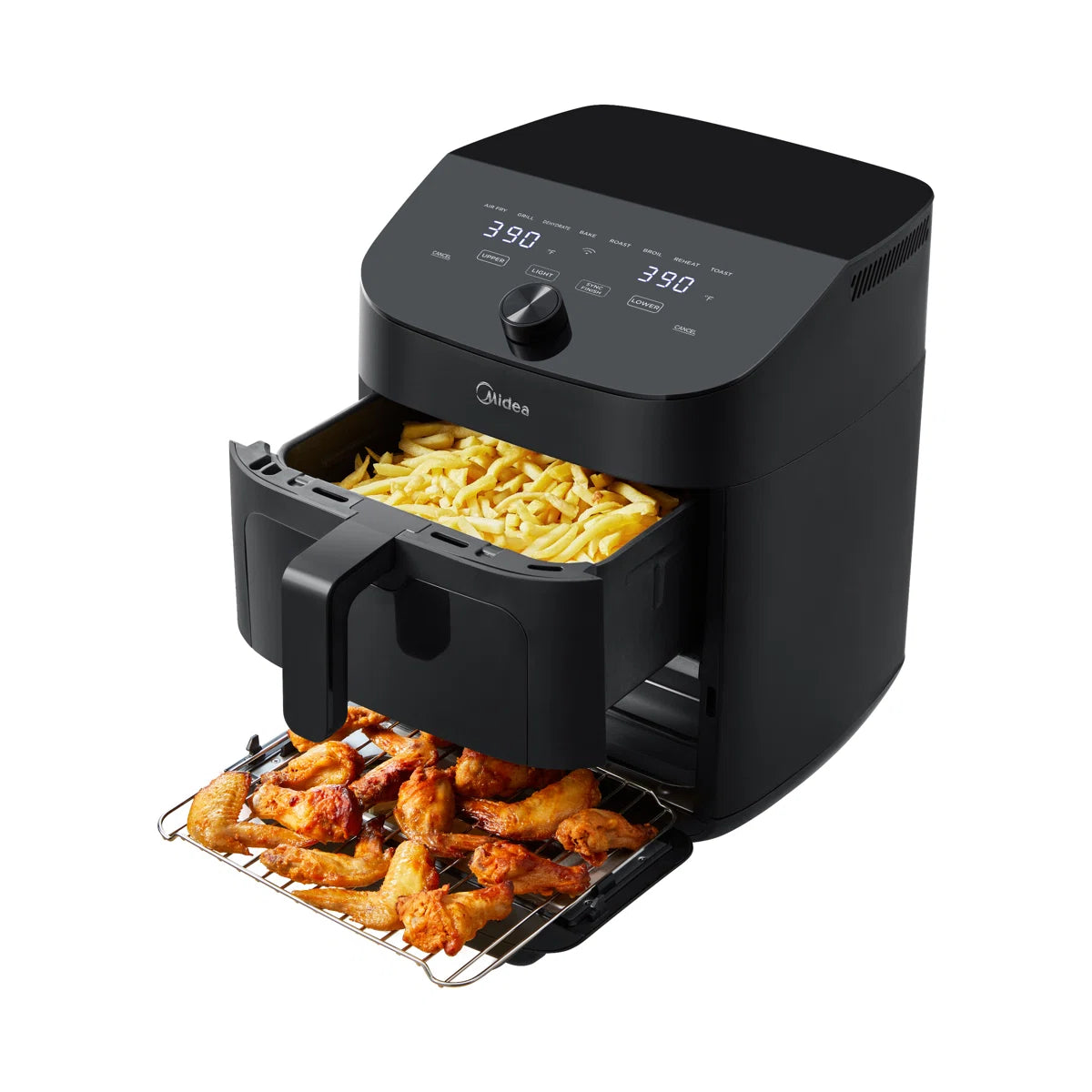 11 Quart 8-In-1 Two-Zone Air Fryer Oven with Sync Finish Cooking