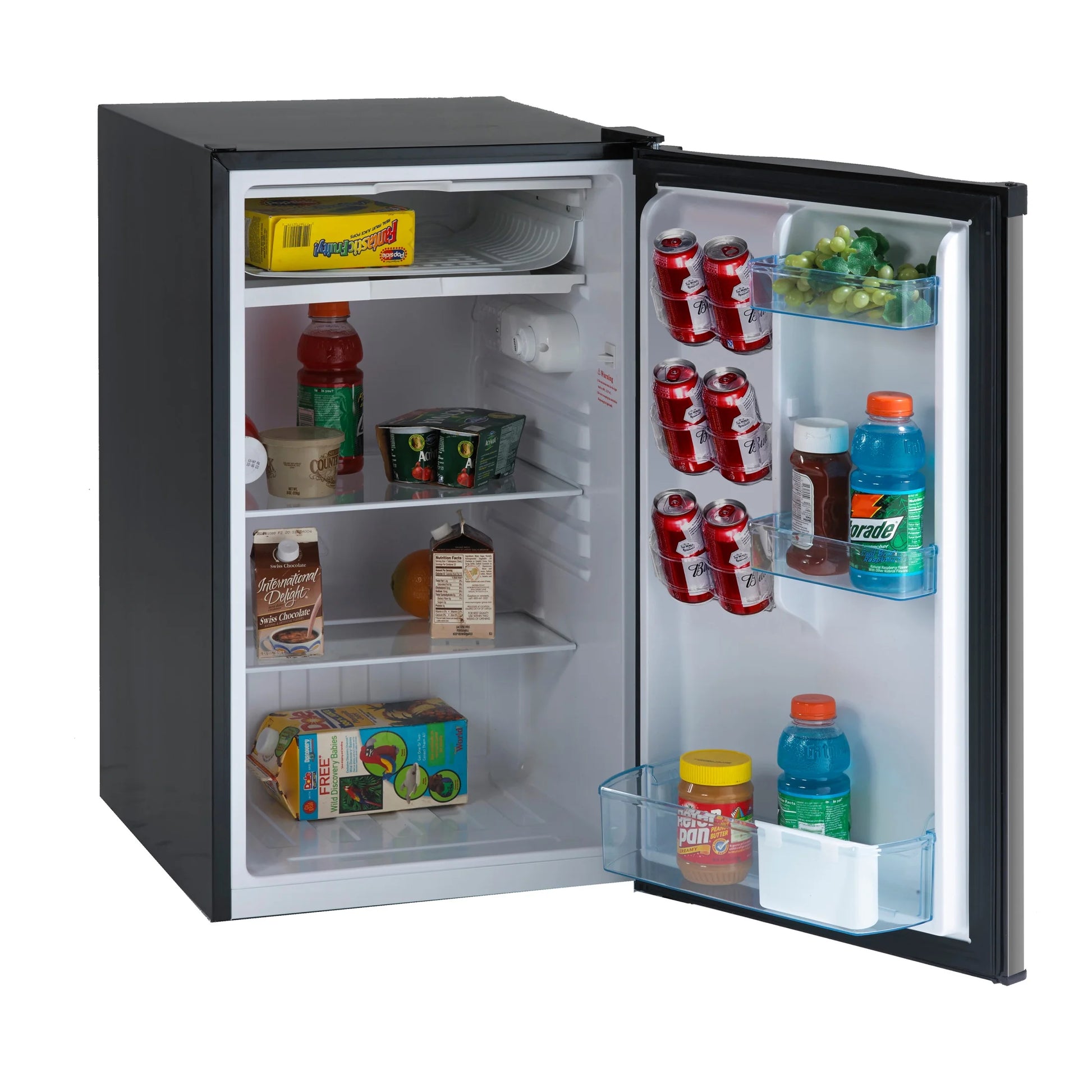 4.4 Cu. Ft. Stainless Steel Compact Mini Fridge - Perfect for Home or Office!