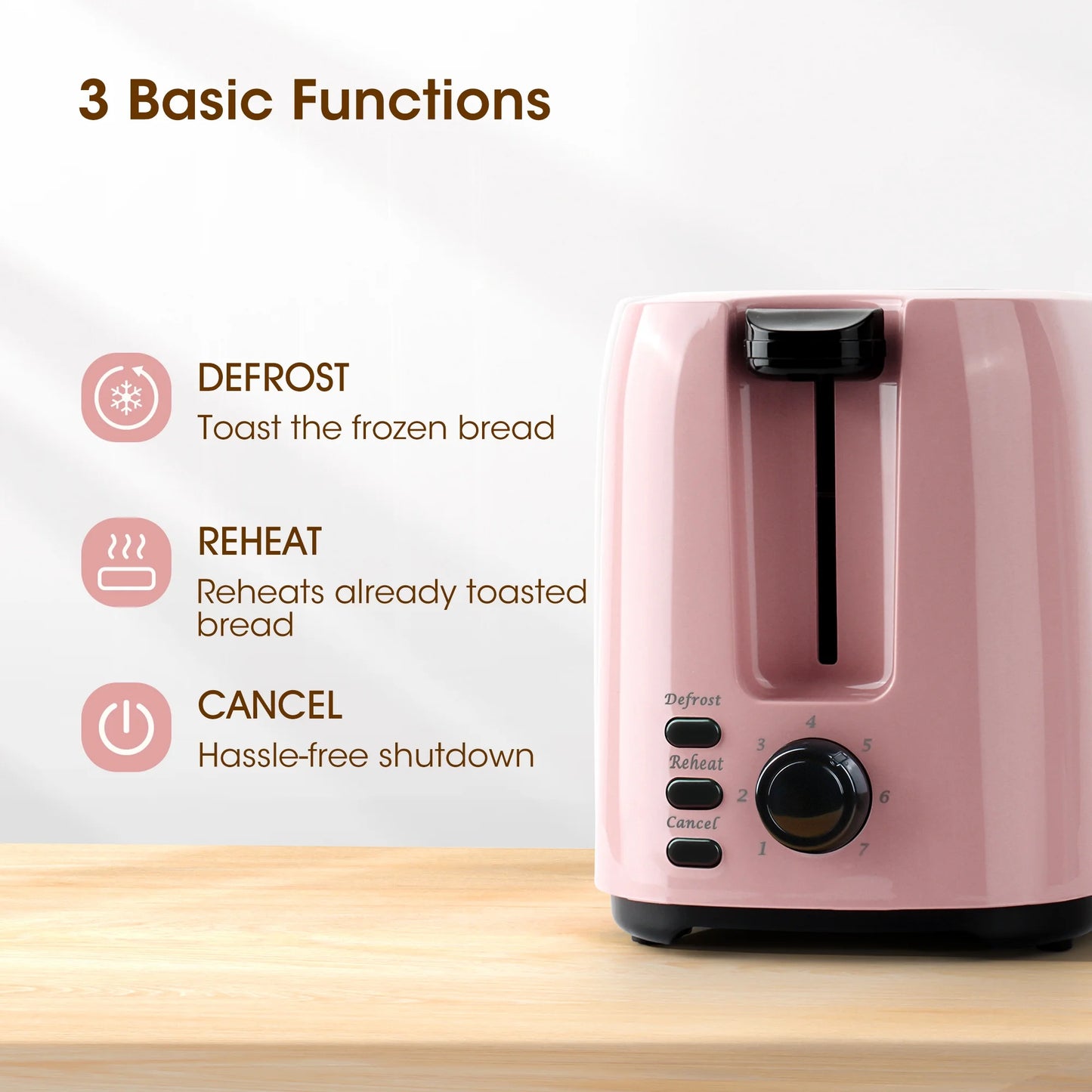 Extra-Wide Slot Yellow Toaster - 2 Slice with Defrost & Reheat Functions