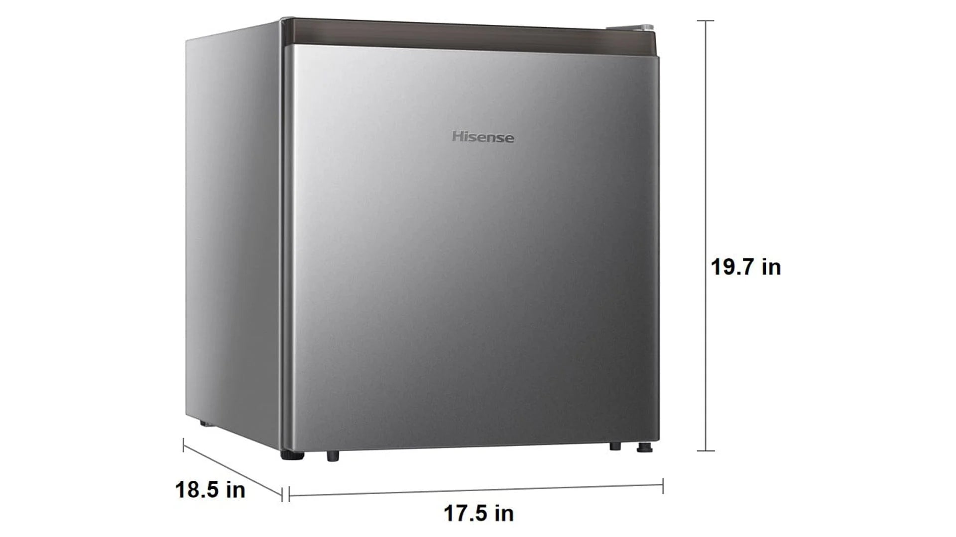 1.6 Cu Ft Single Door Mini Fridge, Silver, Energy Star, 1 Year Warranty, WMS017M6XVE New