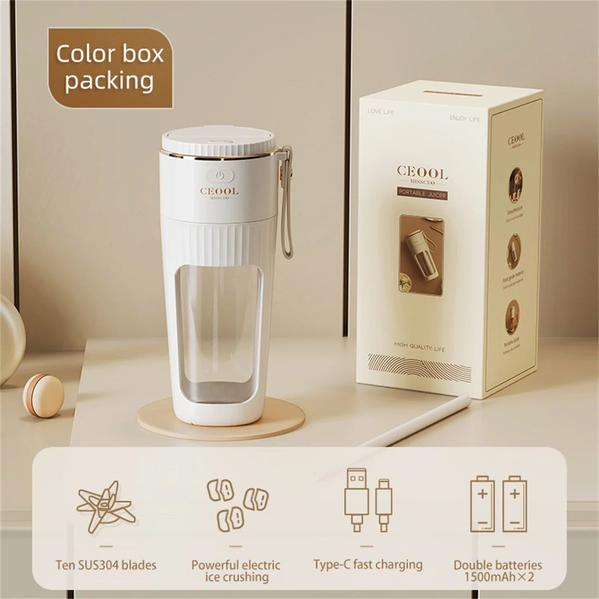 Portable Blender - Your Ultimate Ice and Frozen Fruit Smoothie Maker!