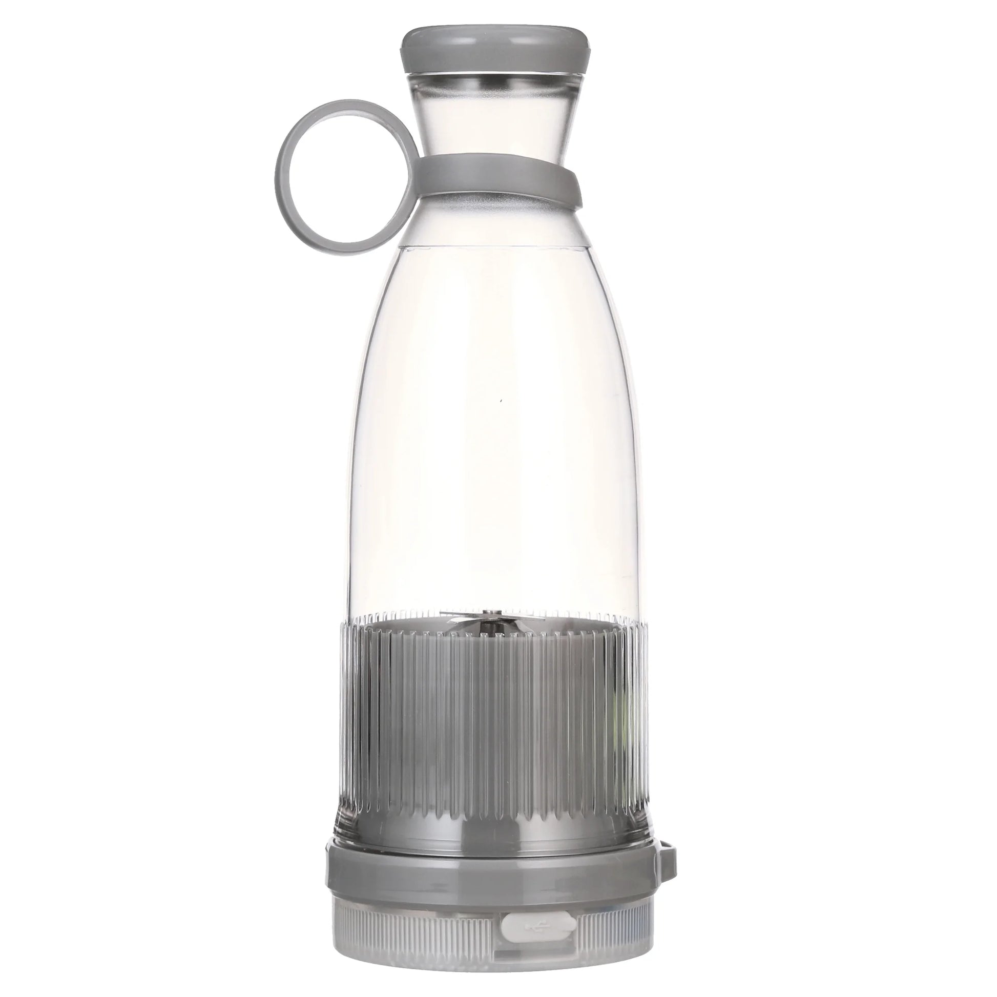 Compact Gray Portable Blender Bottle - Perfect for On-the-Go Smoothies!