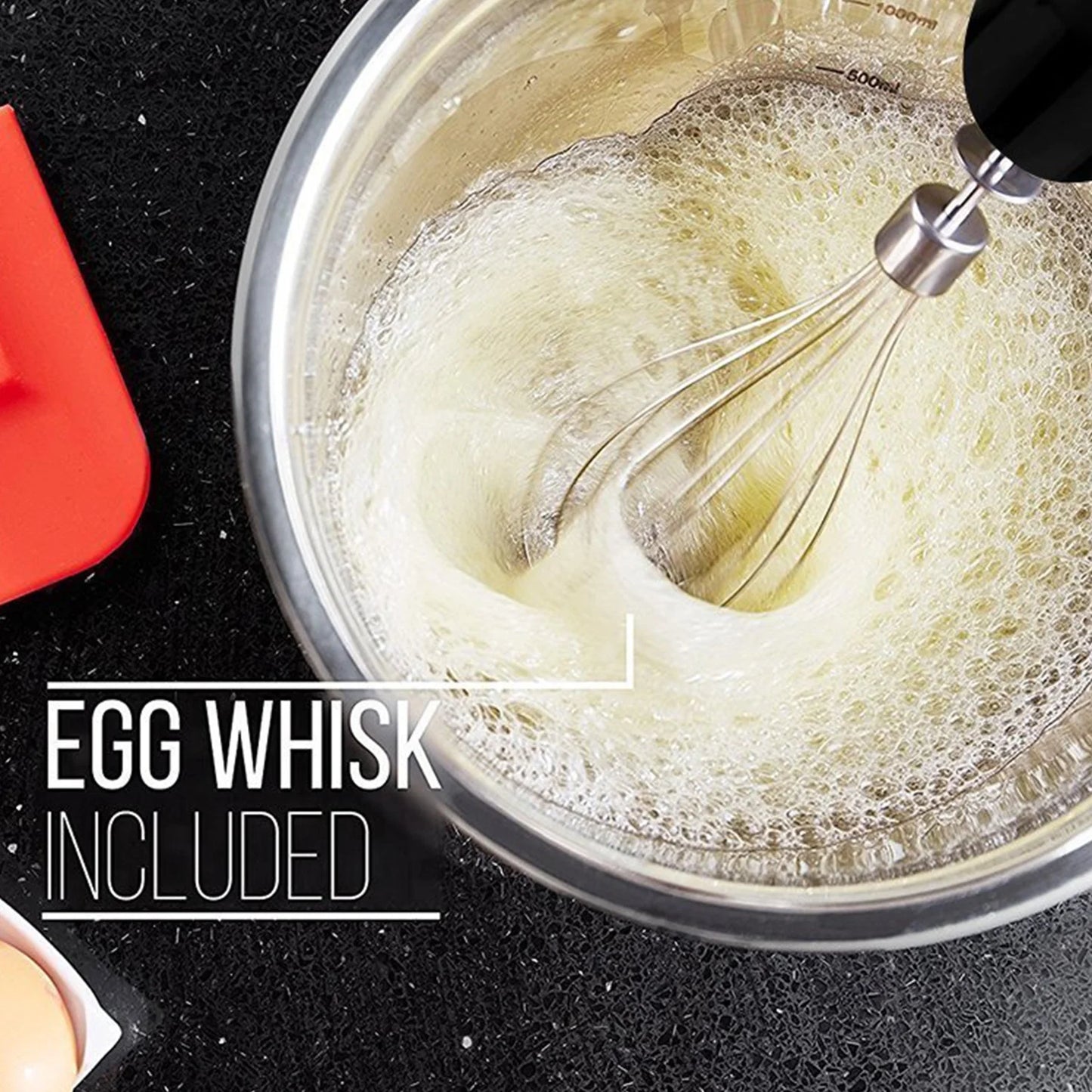 4-in-1 Versatile Immersion Hand Blender with Speed Control & Essential Accessories