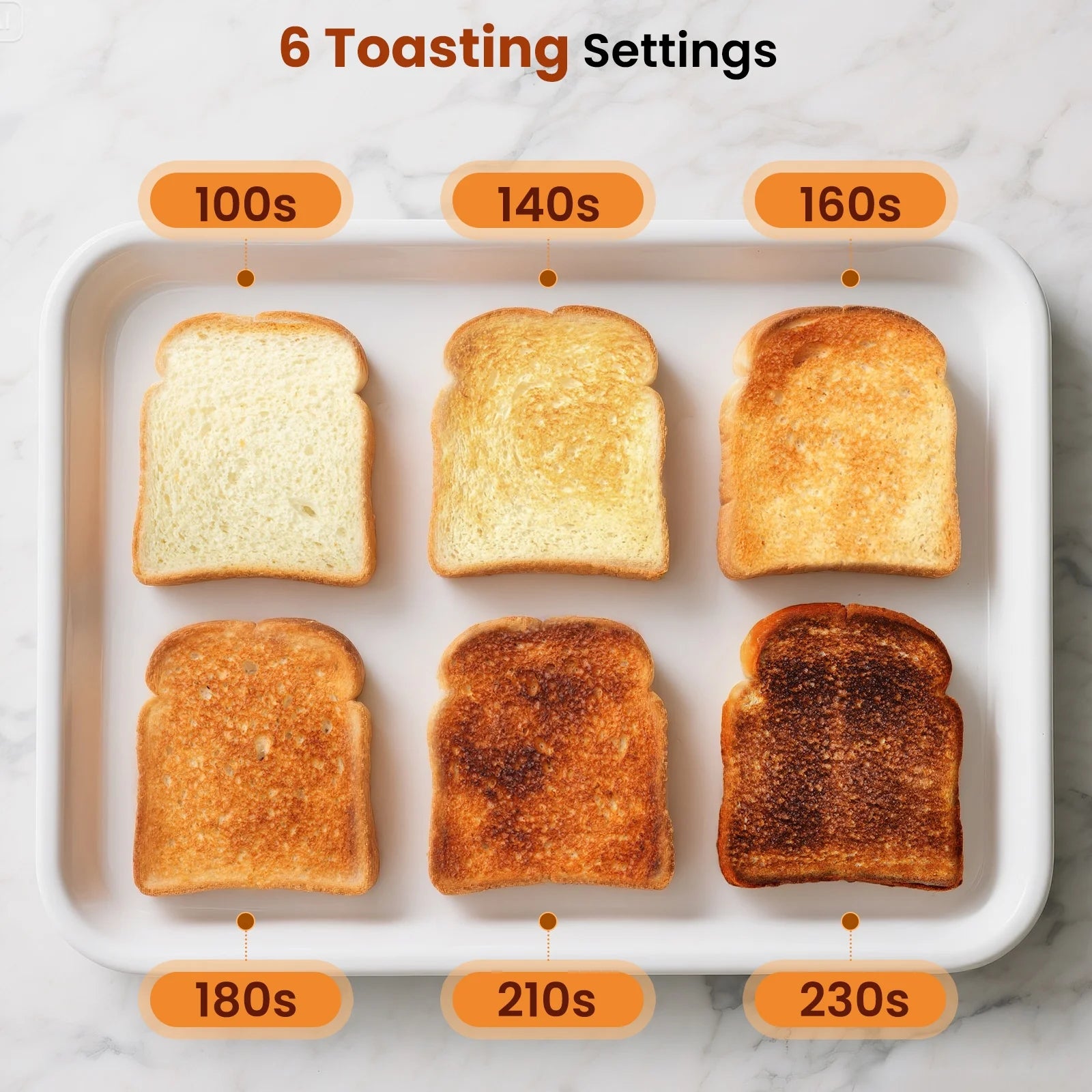 Smart 4-Slice Toaster – Touch Screen Control, Extra-Wide Slots, Stainless Steel with Timer, Defrost & Reheat Functions