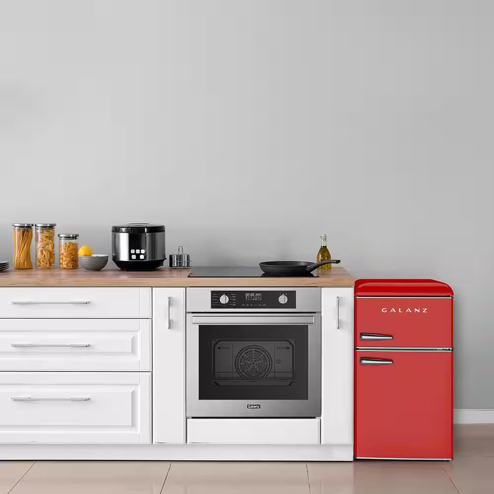 20 In. 3.1 Cu. Ft. Retro Top Freezer Refrigerator, Hot Rod Red, Energy Star