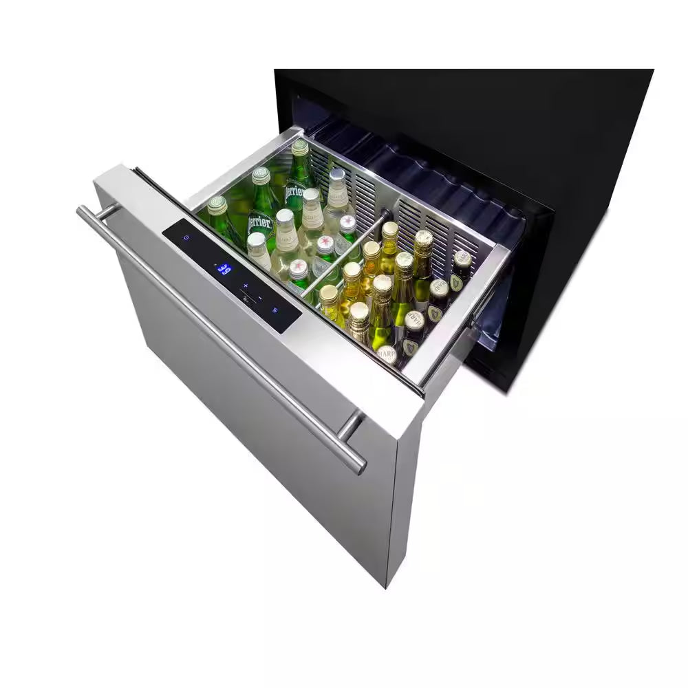 1.6 Cu. Ft. Mini Fridge in Stainless Steel without Freezer, Drawer Style