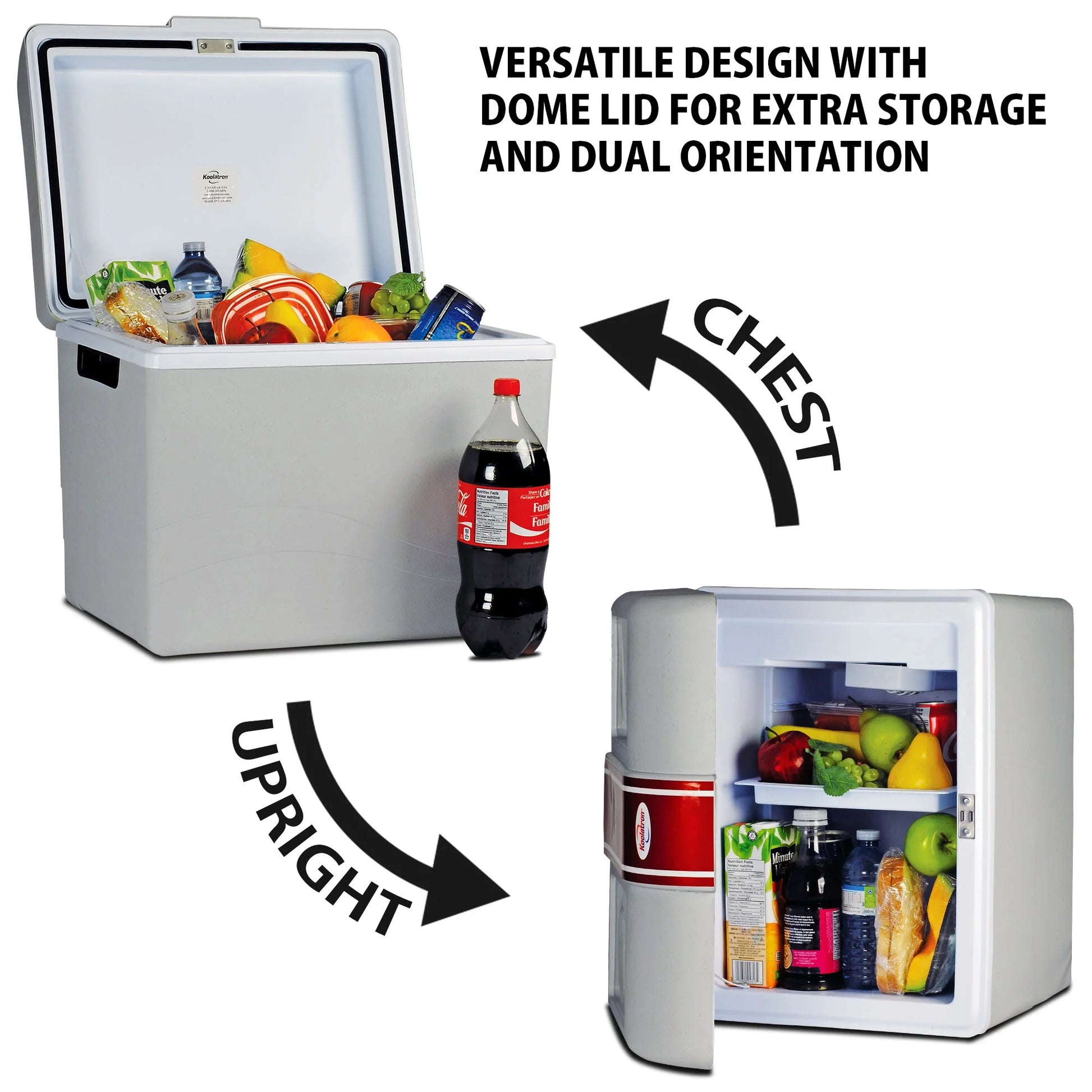 12V 42L Electric Cooler/Warmer - Versatile Two-Way Design in Sleek Gray