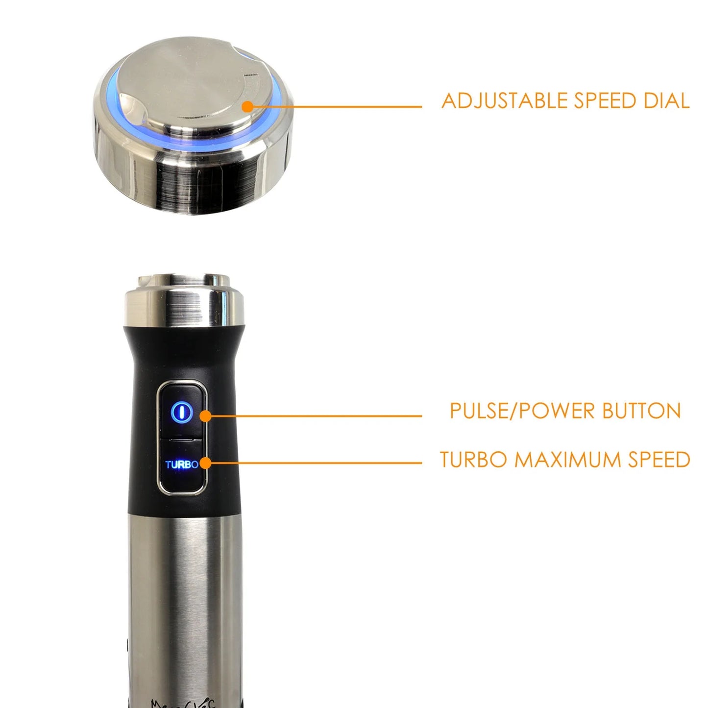 4-in-1 Versatile Immersion Hand Blender with Speed Control & Essential Accessories